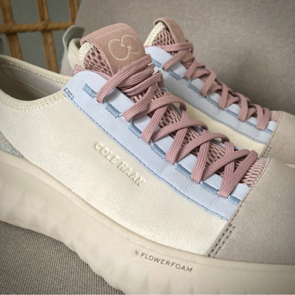 Cole Haan ZERØGRAND FlowerFoam Sneakers Birch Lavender Lightweight Casual US 10